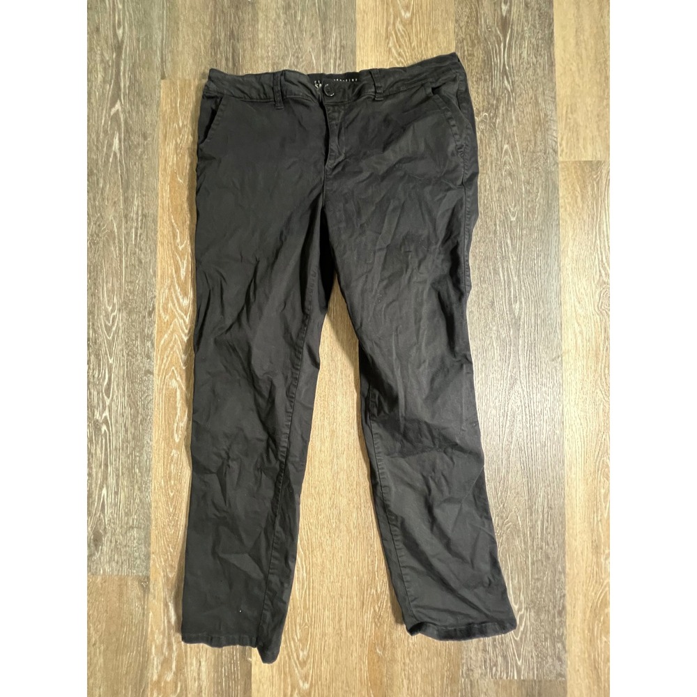 Celebrity Pink Smart Pant Women Size 20 Black Stretch Chino Trousers Workwear